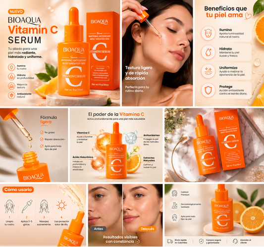 SERUM FACIAL VITAMINA C DE LUJO BIOAQUA
